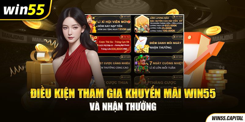 Điều kiện tham gia khuyến mãi Win55 và nhận thưởng